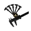 Hot Sale Black Microblading Measuring Ruler Plastic Eyebrow Vernier Caliper for Brow Permanent Makeup (10 Pieces)