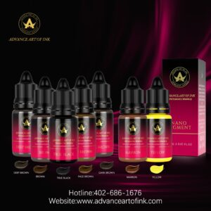 PMU EYEBROW NANO HAIRSTROKE PIGMENT SET ( 7 BOTTLES )