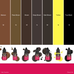 PMU EYEBROW NANO HAIRSTROKE PIGMENT SET ( 7 BOTTLES )